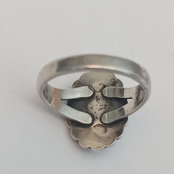 Native American Vintage Bell Trading Post petrified wood ring s6.5 (1592) - Picture 8 of 8